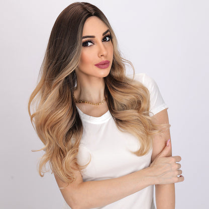 Vera | Ombre and Brown Wig | Deep Wave Wig | 26 inch wig | TM Pop