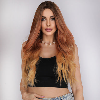 Kamila | Ombre Orange and Yellow Wig | Loose Wave Wig | 28 inch Wig | TM Pop