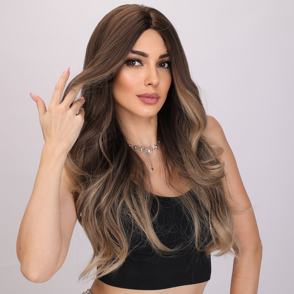 Ariel | Blonde and Ombre Wig | Deep Wave Wig | 26 inch Wig | TM Pop