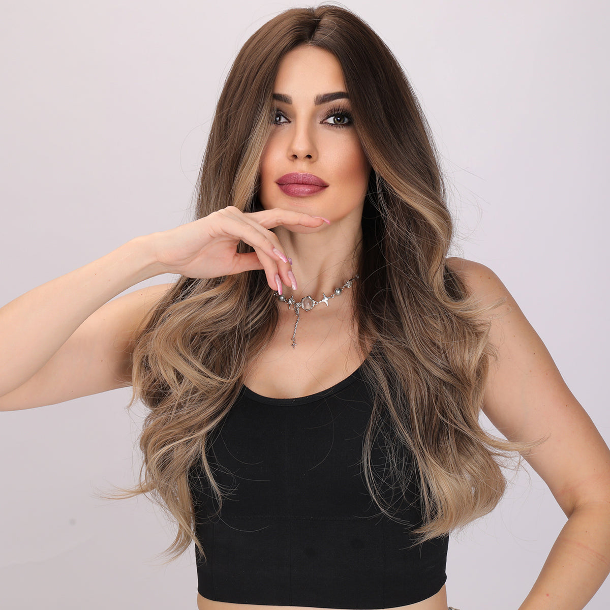 Ariel | Blonde and Ombre Wig | Deep Wave Wig | 26 inch Wig | TM Pop