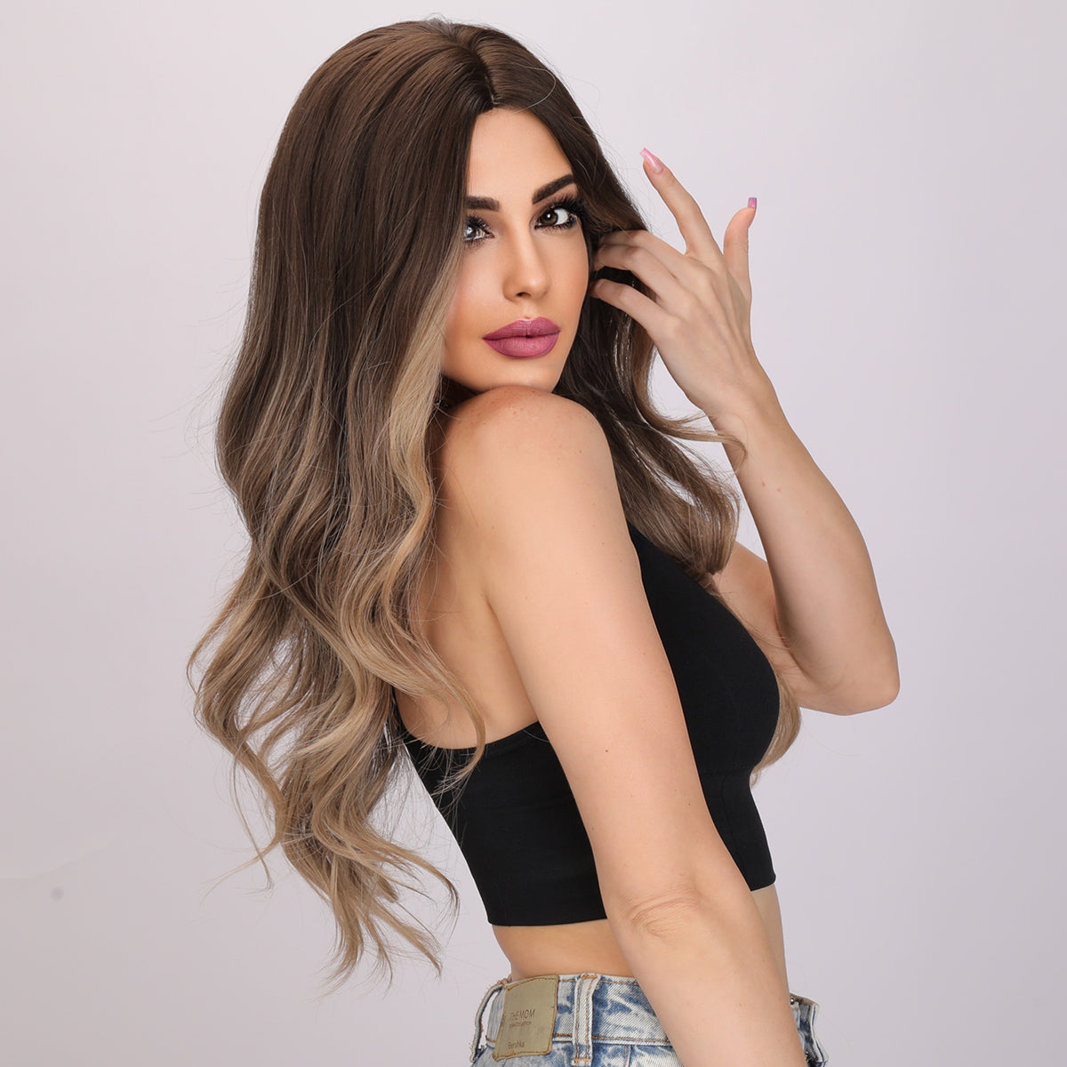 Ariel | Blonde and Ombre Wig | Deep Wave Wig | 26 inch Wig | TM Pop