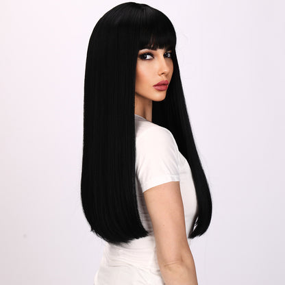 Myla | Black Wig | Straight Hair Wig | 24 inch Wig | TM Pop
