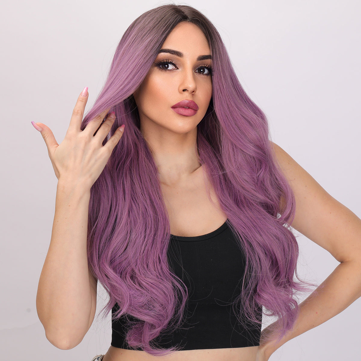 Iris | Purple Wig | Body Wave Wig | 28 inch Wig | TM Pop