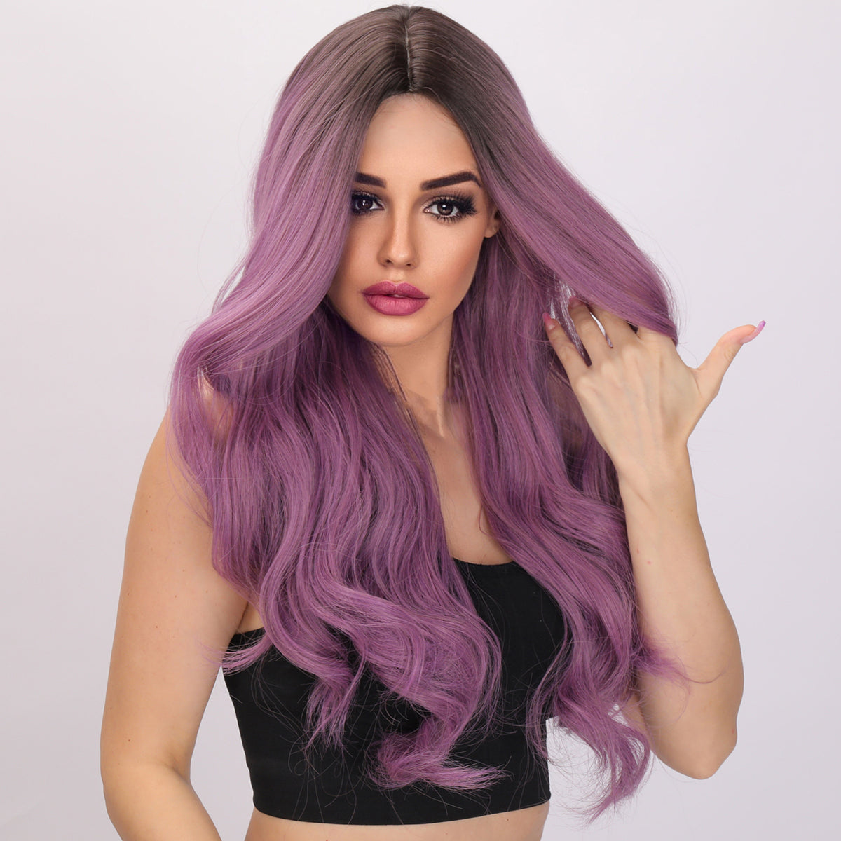 Iris | Purple Wig | Body Wave Wig | 28 inch Wig | TM Pop