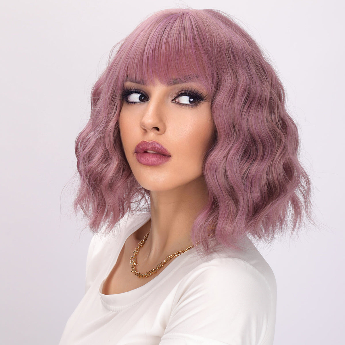 Valeria | Purple Wig | Straight Bob Wig | 14 inch Wig | TM Pop