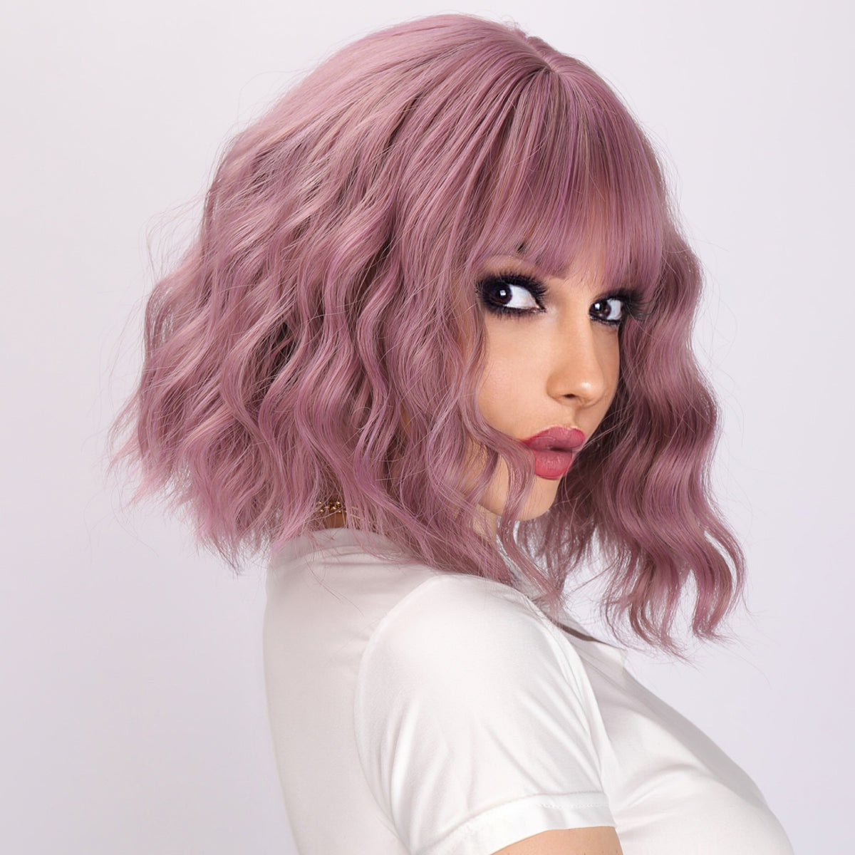 Valeria | Purple Wig | Straight Bob Wig | 14 inch Wig | TM Pop