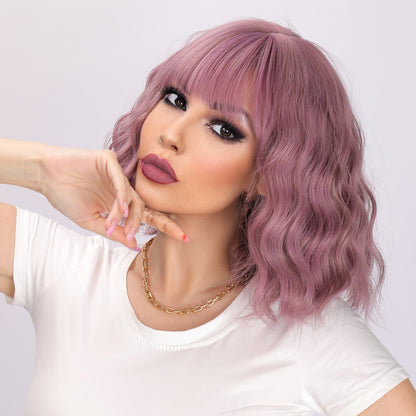 Valeria | Purple Wig | Straight Bob Wig | 14 inch Wig | TM Pop