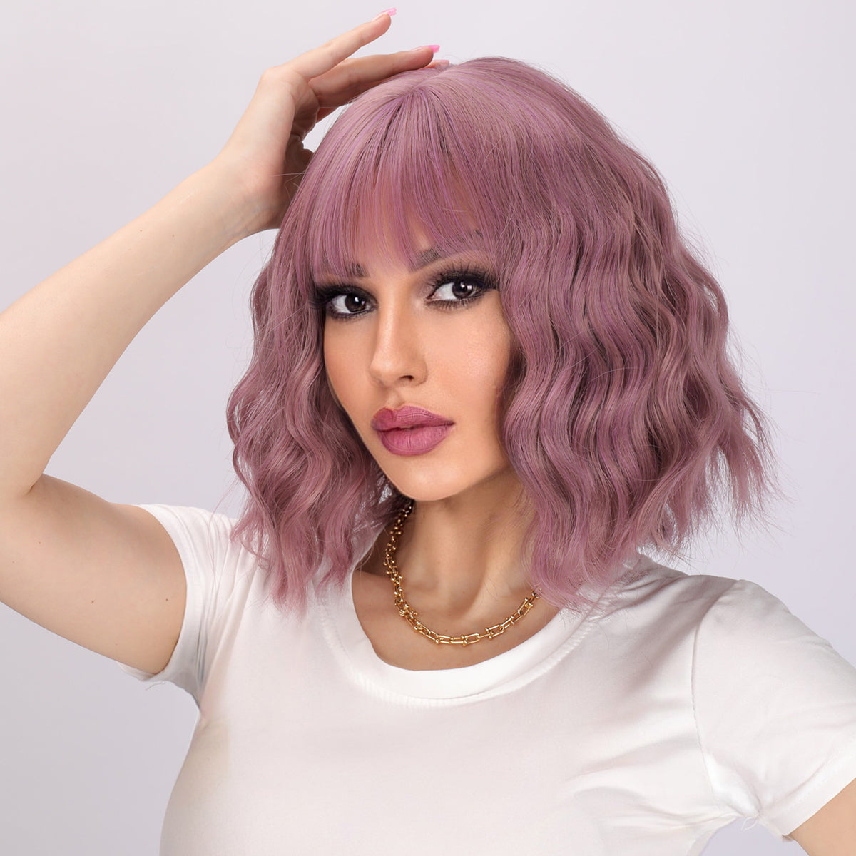 Valeria | Purple Wig | Straight Bob Wig | 14 inch Wig | TM Pop