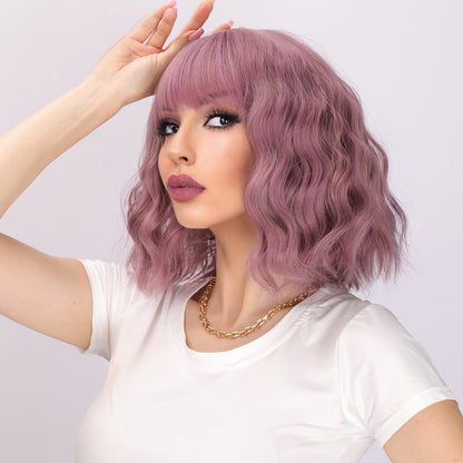 Valeria | Purple Wig | Straight Bob Wig | 14 inch Wig | TM Pop