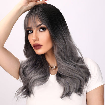Londyn | Gray Gradient Wig | Deep Wave Wig | Curly Wig | 22 inch Wig | TM Pop