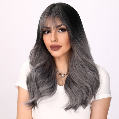 Londyn | Gray Gradient Wig | Deep Wave Wig | Curly Wig | 22 inch Wig | TM Pop