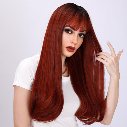 Nyla | Wine Red Wig | Deep Wave Wig | 22 inch Wig | TM Pop