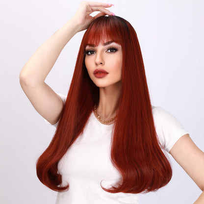 Nyla | Wine Red Wig | Deep Wave Wig | 22 inch Wig | TM Pop