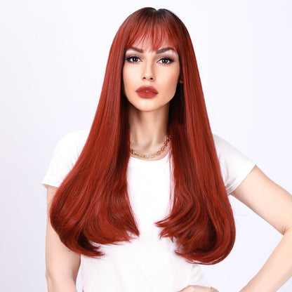 Nyla | Wine Red Wig | Deep Wave Wig | 22 inch Wig | TM Pop