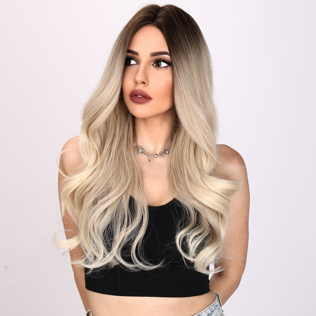 Alana | Blonde Gradient Wig | Loose Wave Wig | 26 inch Wig | TM Pop