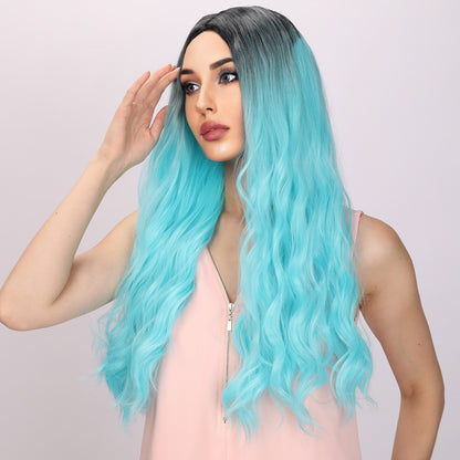 Karol G | Cosplay | Light Blue and Ombre Wig | Body Wave Wig | 26 inch Wig | TM Pop