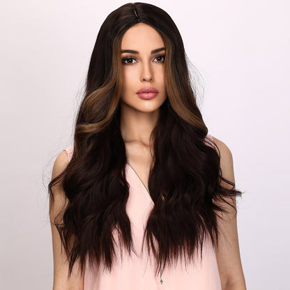 Kaylee | Golden Dragon Beard Brown Wig | Body Wave Wig | 28 Inch Wig | TM Pop