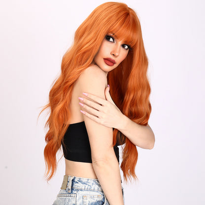 Alani | Orange Wig | Body Wave Wig | Curly Hair | 30 inch Wig | TM Pop