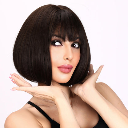 Kylie | Brown Wig | Straight Bob Wig | 12 inch Wig | TM Pop