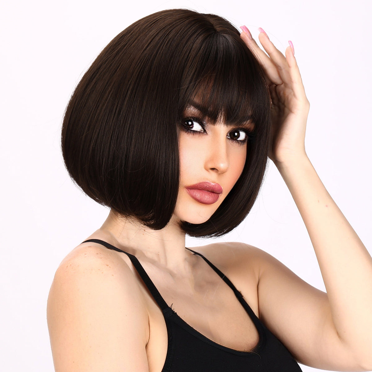 Kylie | Brown Wig | Straight Bob Wig | 12 inch Wig | TM Pop