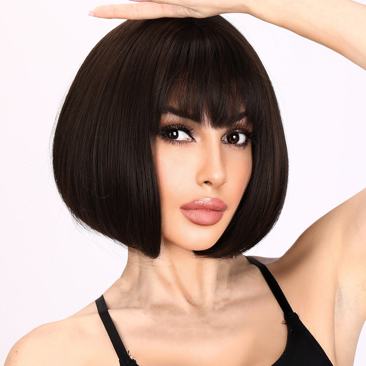 Kylie | Brown Wig | Straight Bob Wig | 12 inch Wig | TM Pop