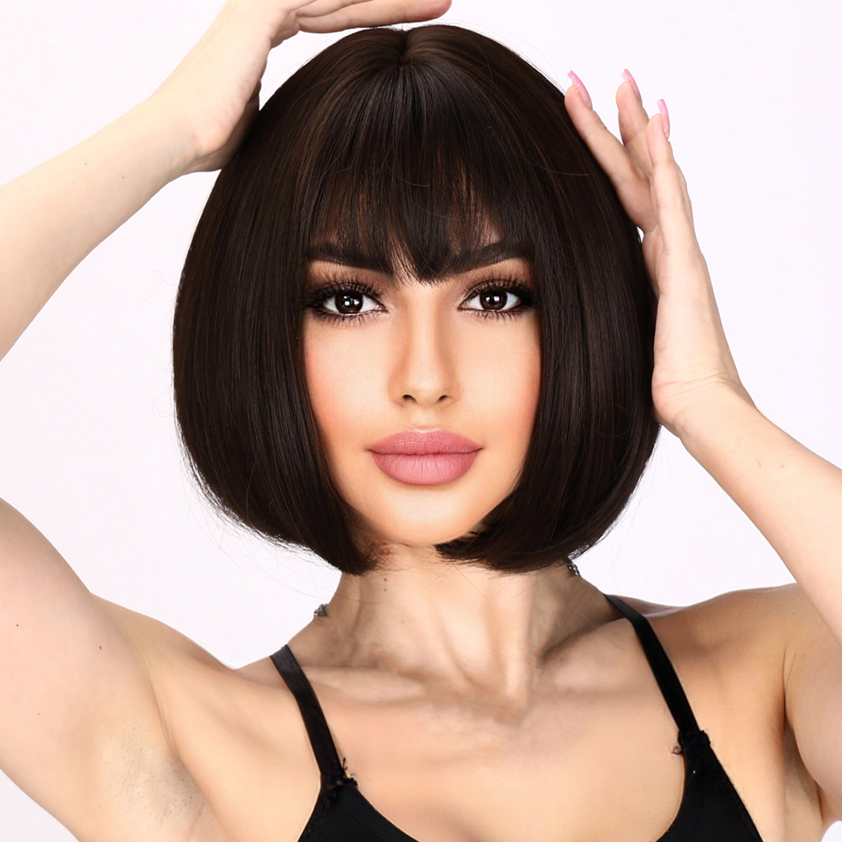 Kylie | Brown Wig | Straight Bob Wig | 12 inch Wig | TM Pop