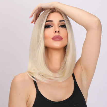 June | Blonde Wig | Straight Bob Wig | 18 inch Wig | TM Pop