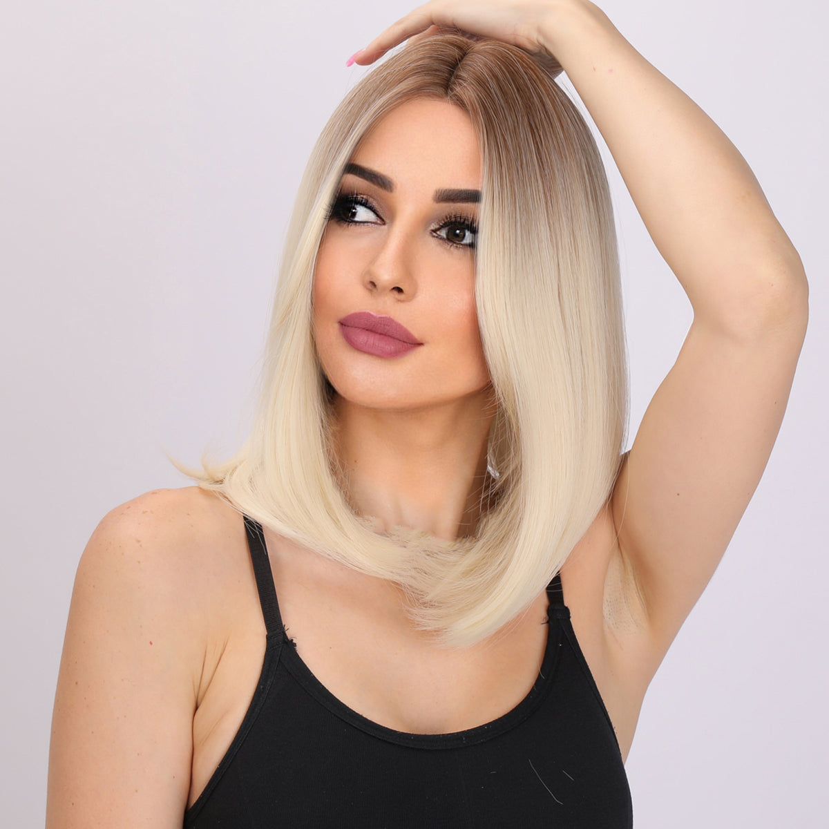 June | Blonde Wig | Straight Bob Wig | 18 inch Wig | TM Pop