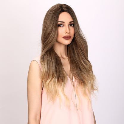 Finley | Brown and Ombre Wig | Loose Wave Wig | 28 inch Wig | TM Pop