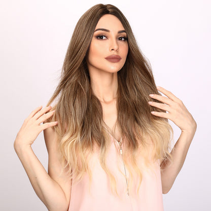 Finley | Brown and Ombre Wig | Loose Wave Wig | 28 inch Wig | TM Pop