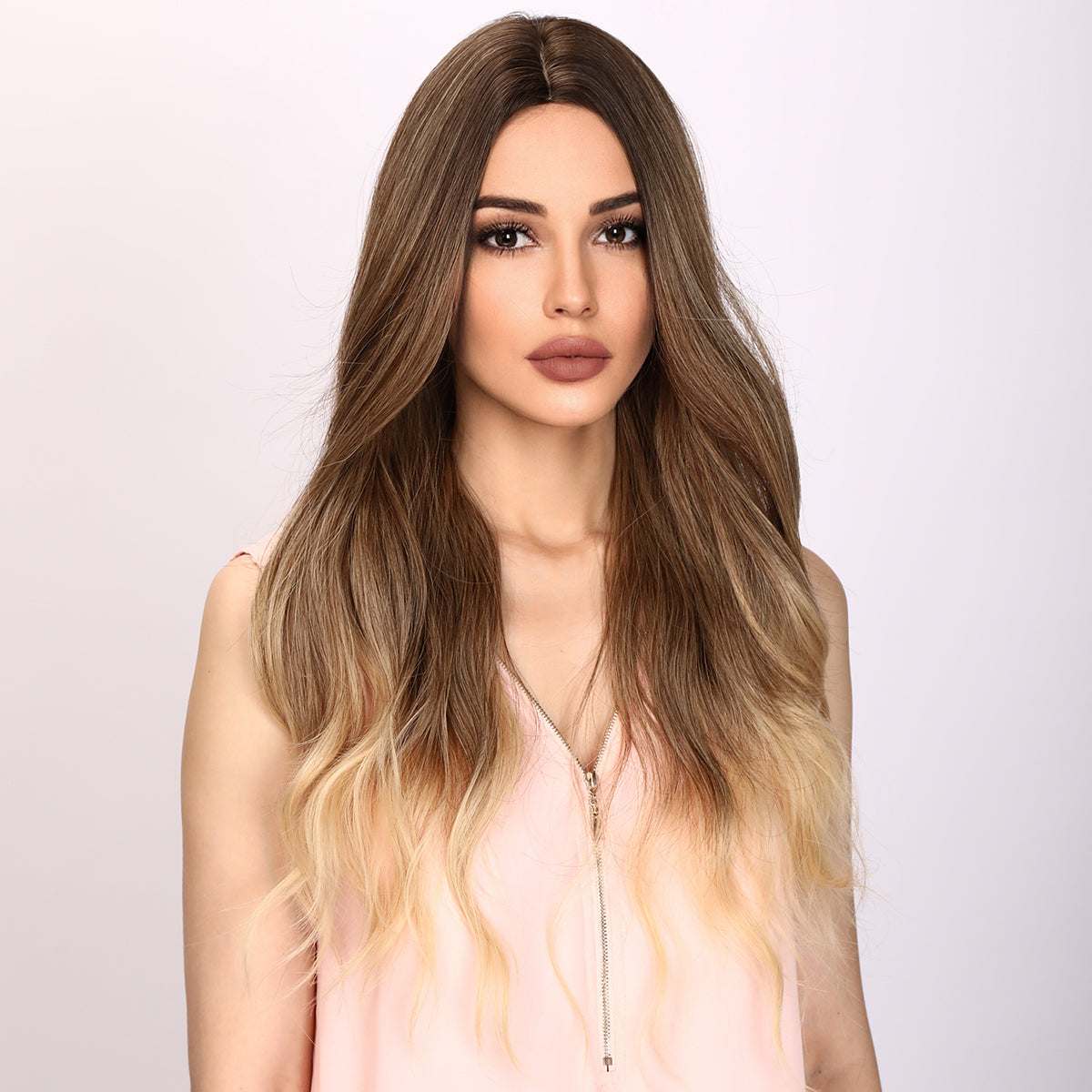 Finley | Brown and Ombre Wig | Loose Wave Wig | 28 inch Wig | TM Pop