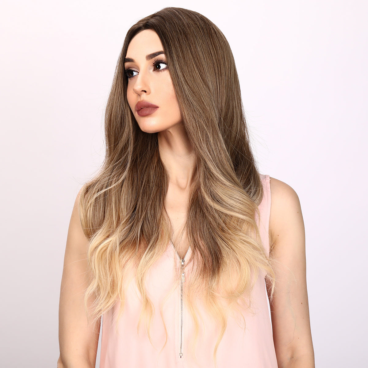 Finley | Brown and Ombre Wig | Loose Wave Wig | 28 inch Wig | TM Pop
