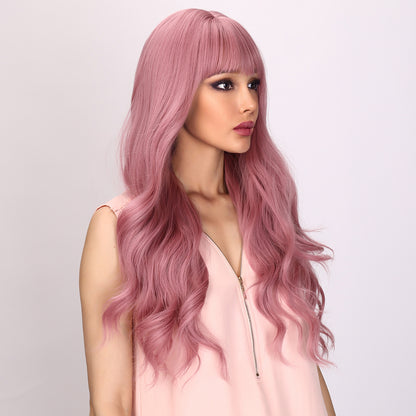 Alexandra | Pink Wig | Body Wave Wig | Curly Wig | 28 inch Wig | TM Pop