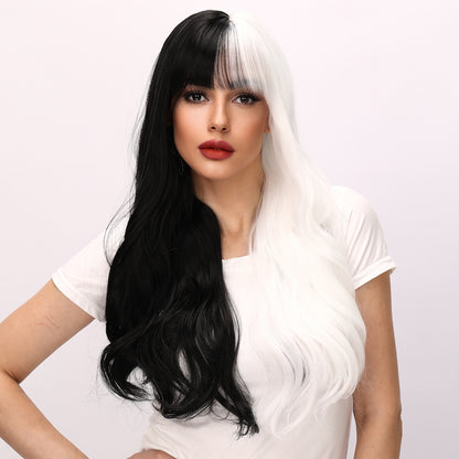 Tessa | Cosplay | Black and White Wig | Long Body Wave Wig | 26 Inch Wig | TM Pop