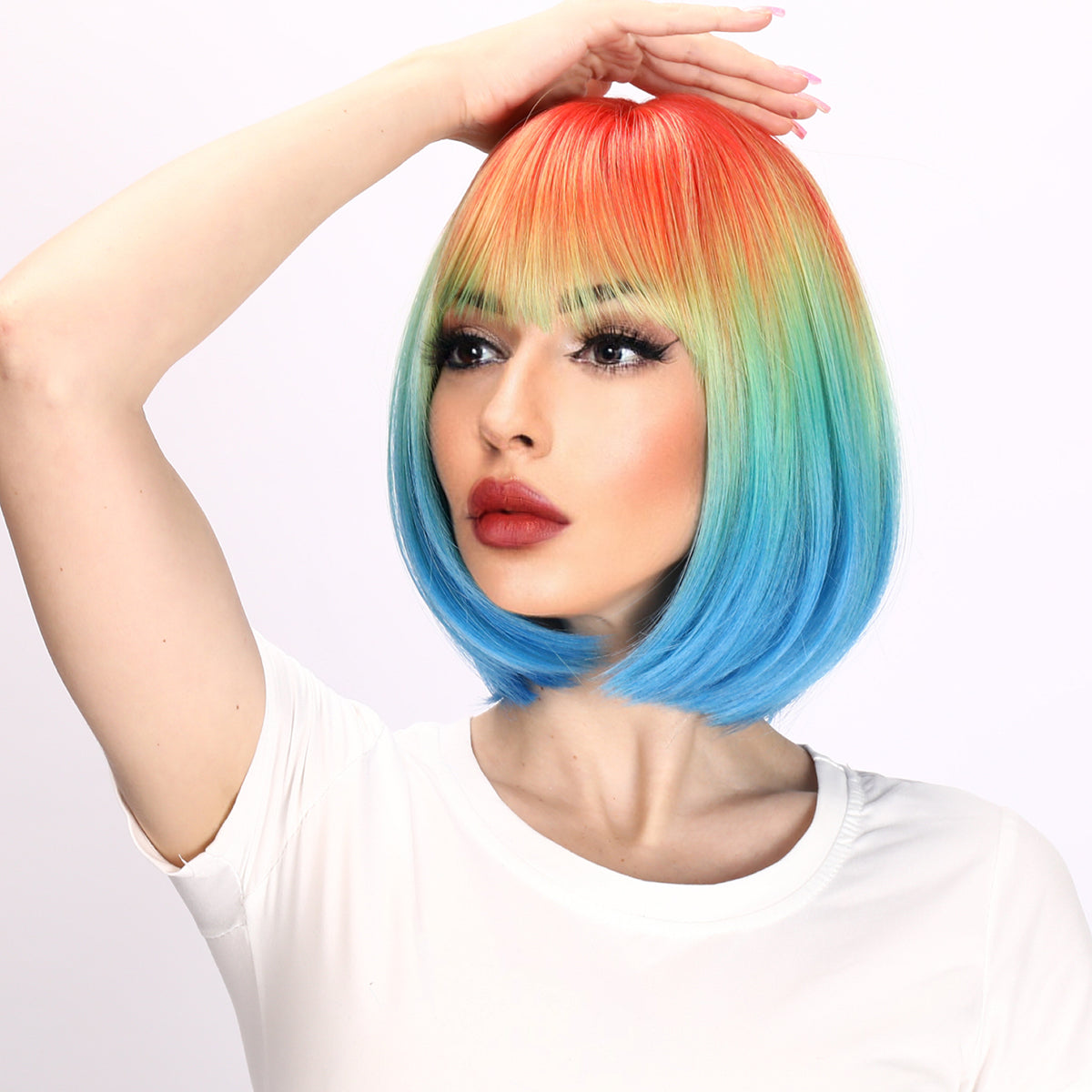 Genesis | Rainbow Wig | Straight Bob Wig | 12 inch Wig | TM Pop