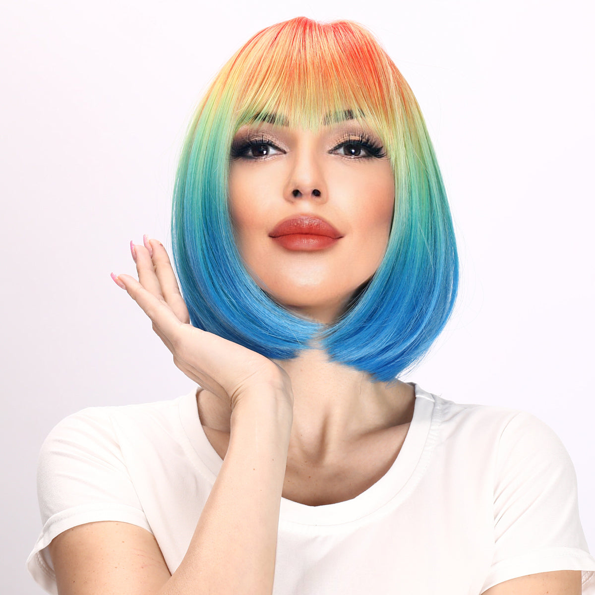 Genesis | Rainbow Wig | Straight Bob Wig | 12 inch Wig | TM Pop