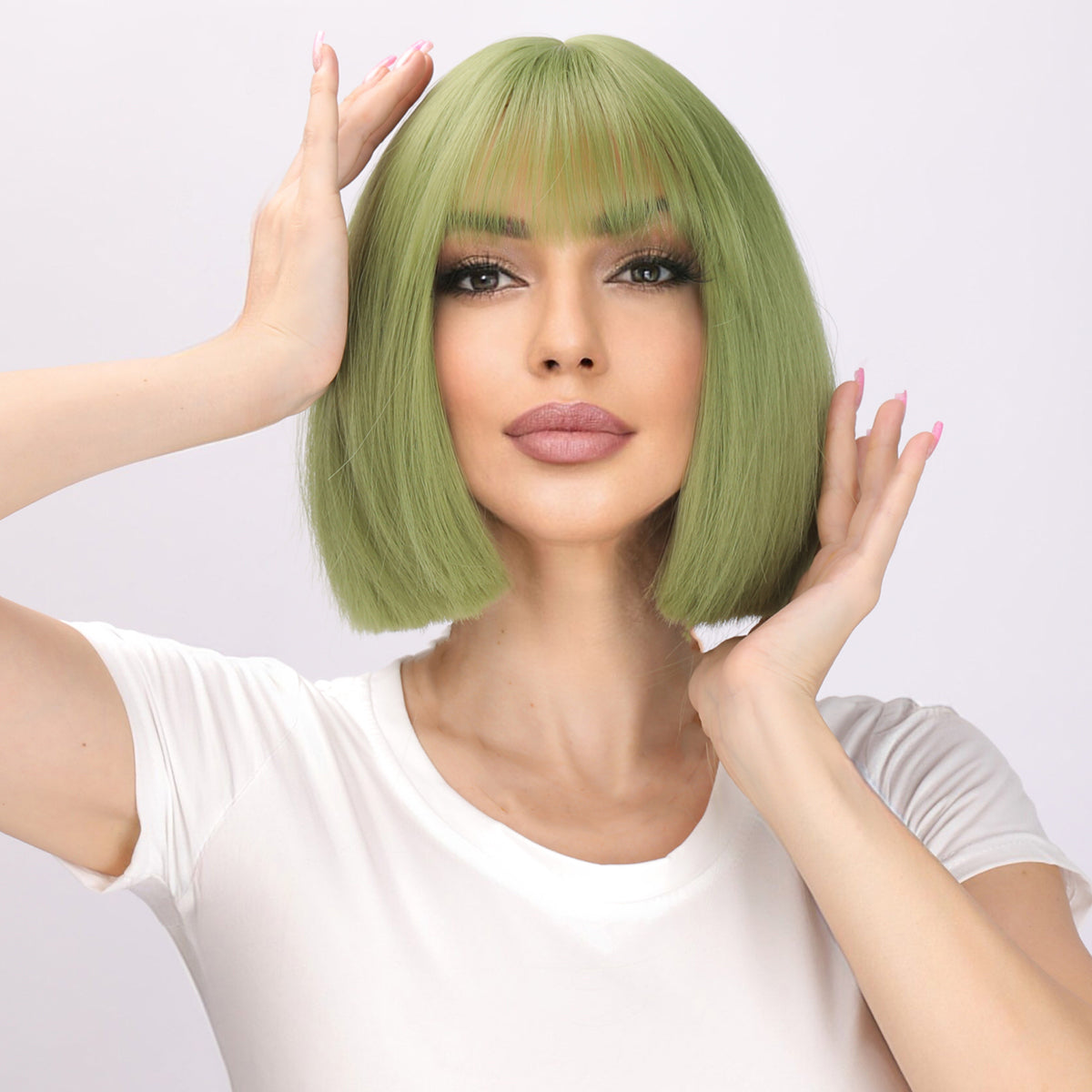 Juliet | Green Wig | Bob Wig | 12 inch Wig | TM Pop
