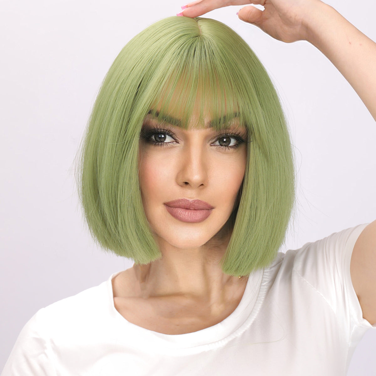 Juliet | Green Wig | Bob Wig | 12 inch Wig | TM Pop