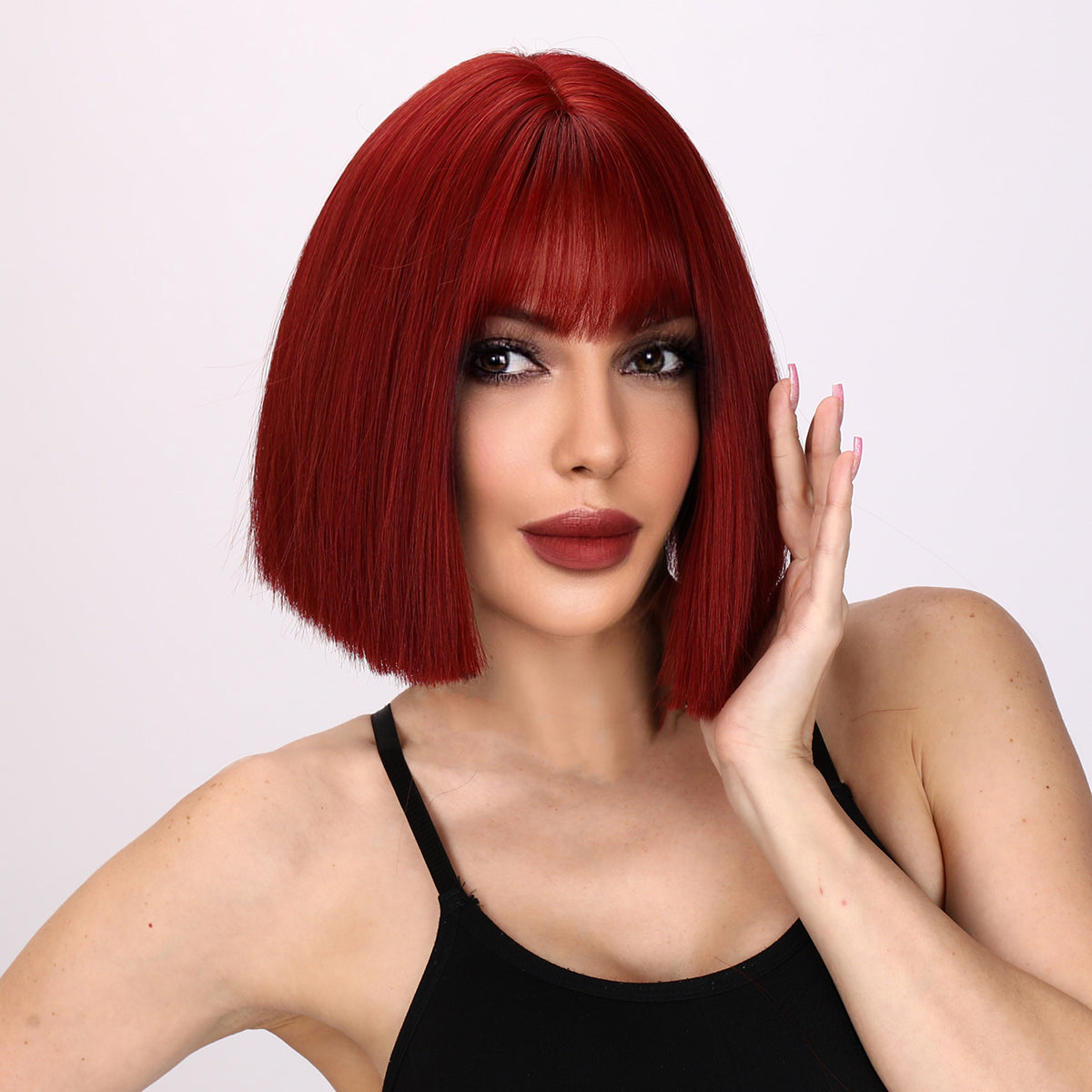 Fiona | Red Wig | Bob Wig | 12 inch Wig | TM Pop