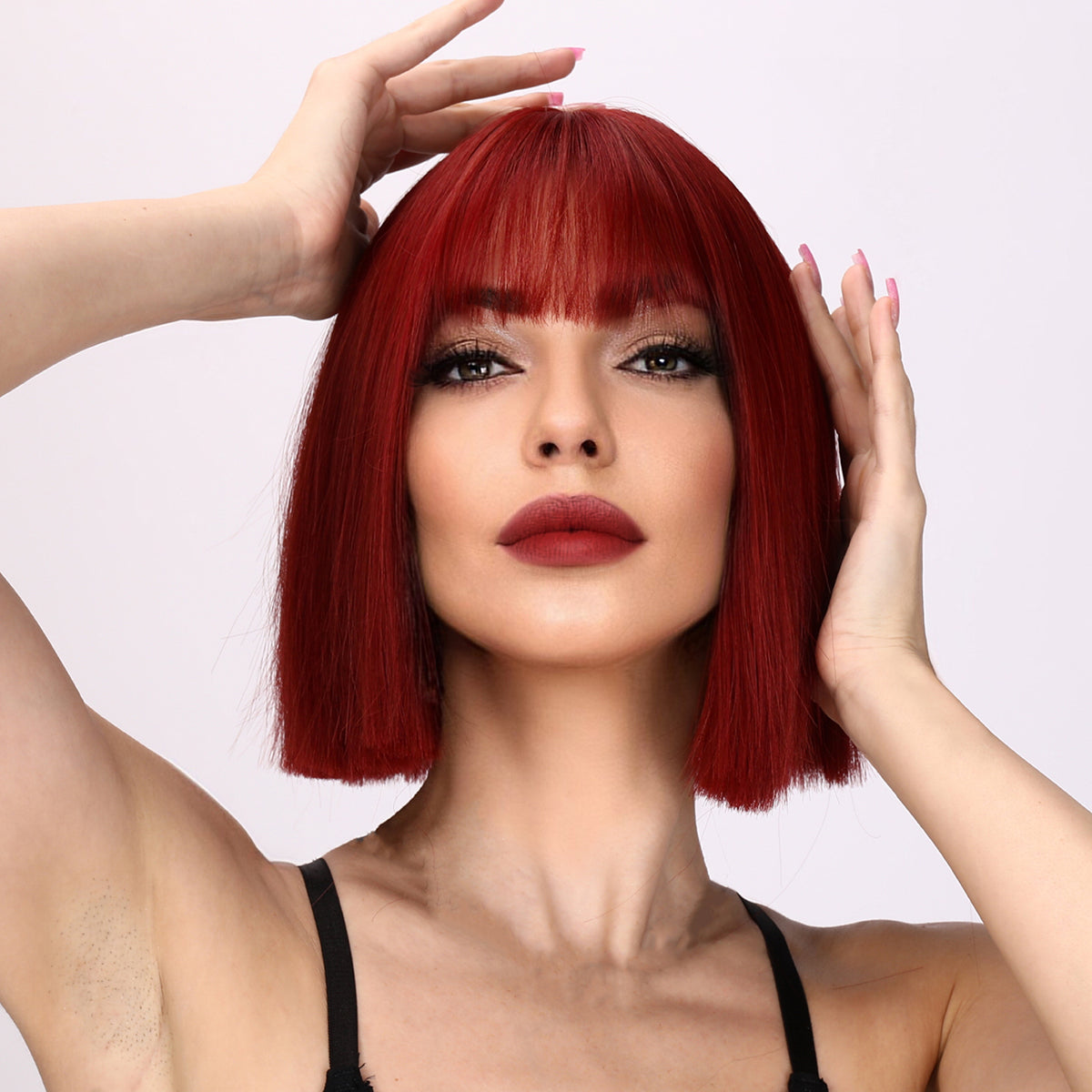 Fiona | Red Wig | Bob Wig | 12 inch Wig | TM Pop