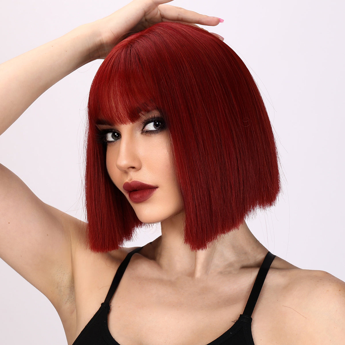 Fiona | Red Wig | Bob Wig | 12 inch Wig | TM Pop