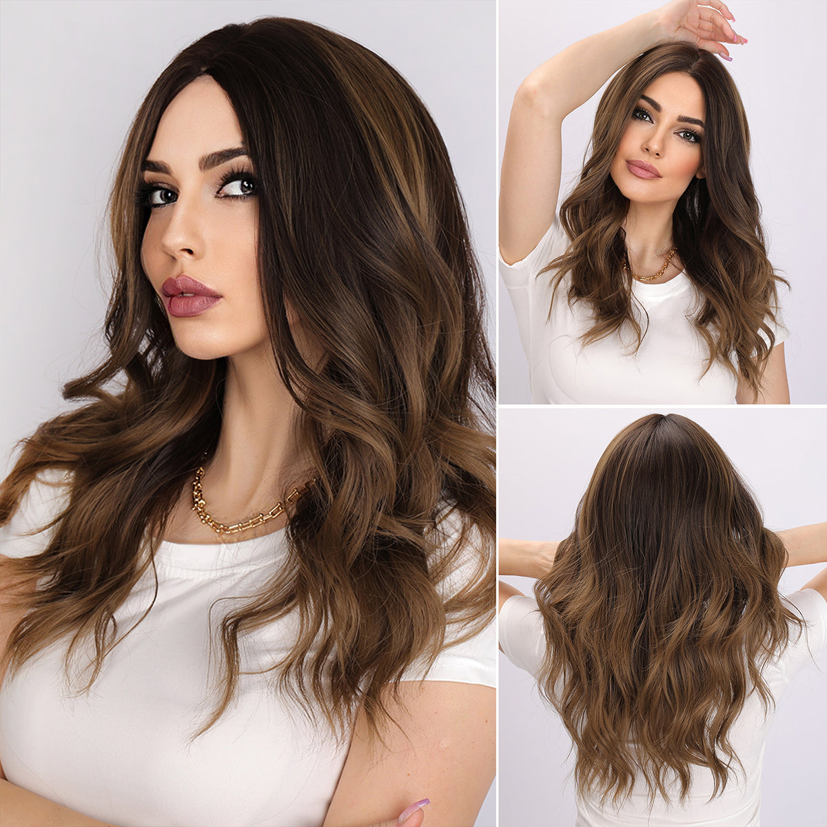 Kaia | Flaxen Brown Wig | Loose Wave Wig | 22 inch Wig | TM Pop