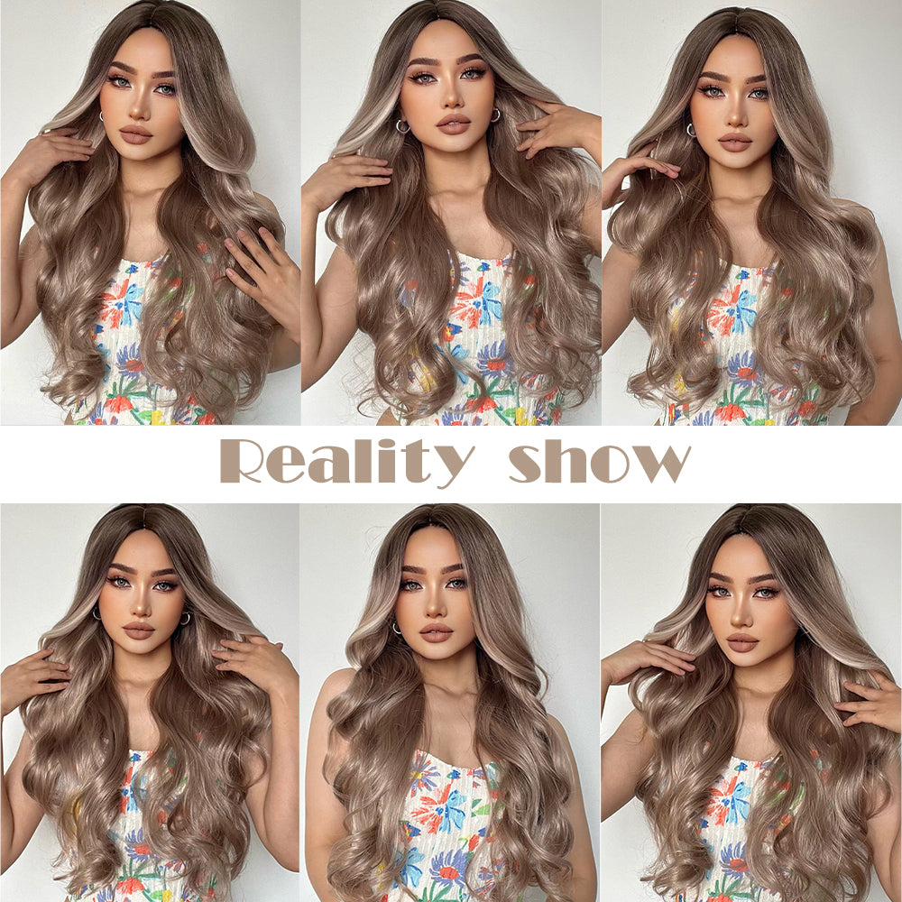 Gray Pink Gradient | Loose Wave | 28inch | apn Prtheus