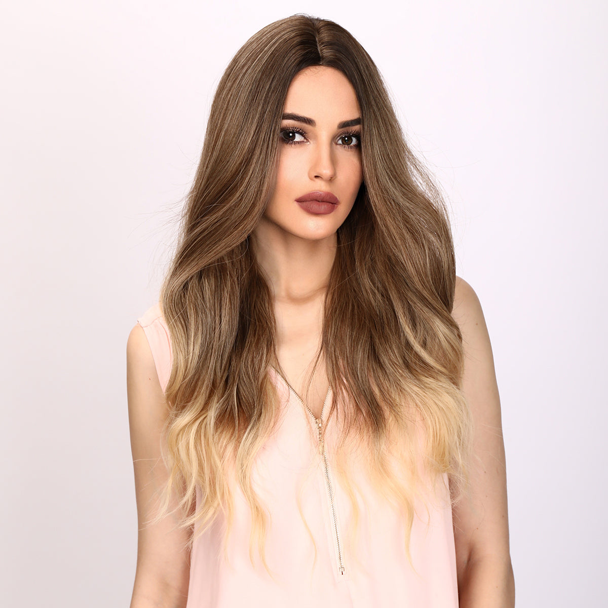 Finley | Brown and Ombre Wig | Loose Wave Wig | 28 inch Wig | TM Pop