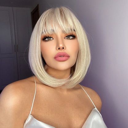 Bailey | Blonde Wig | Straight Bob Wig | 14 inch Wig | TM Pop