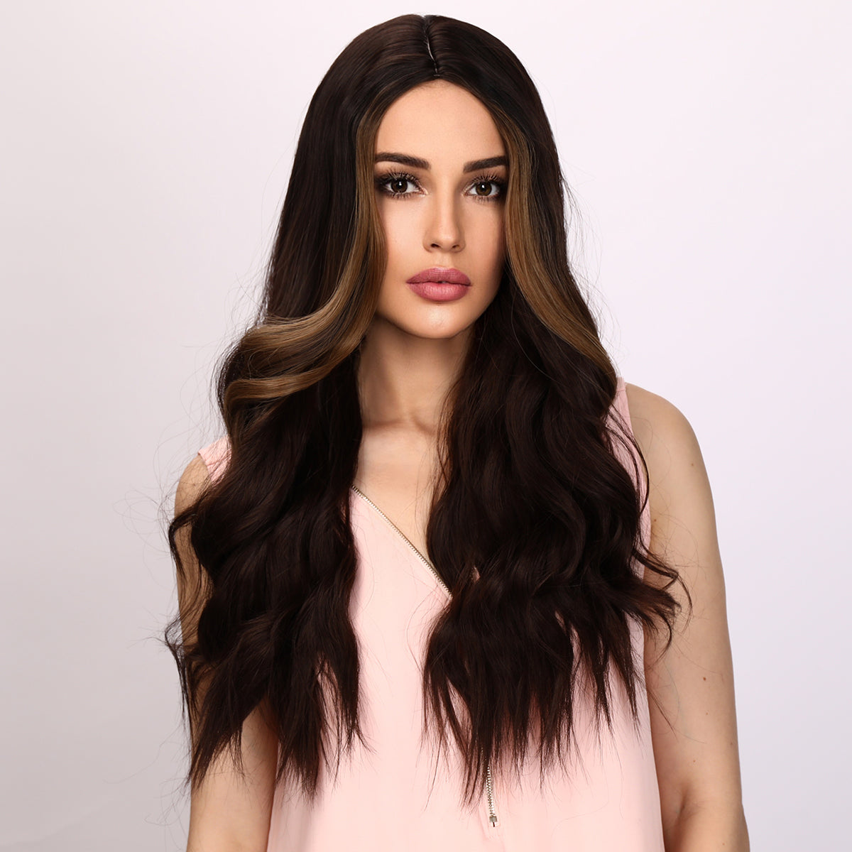 Kaylee | Golden Dragon Beard Brown Wig | Body Wave Wig | 28 Inch Wig | TM Pop