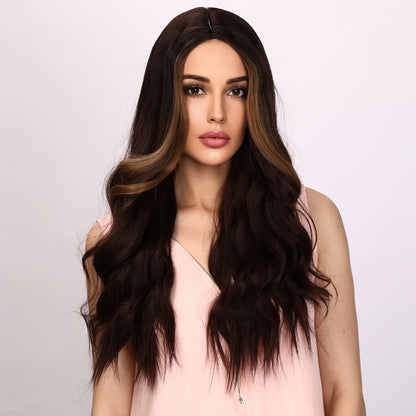 Kaylee | Golden Dragon Beard Brown Wig | Body Wave Wig | 28 Inch Wig | TM Pop