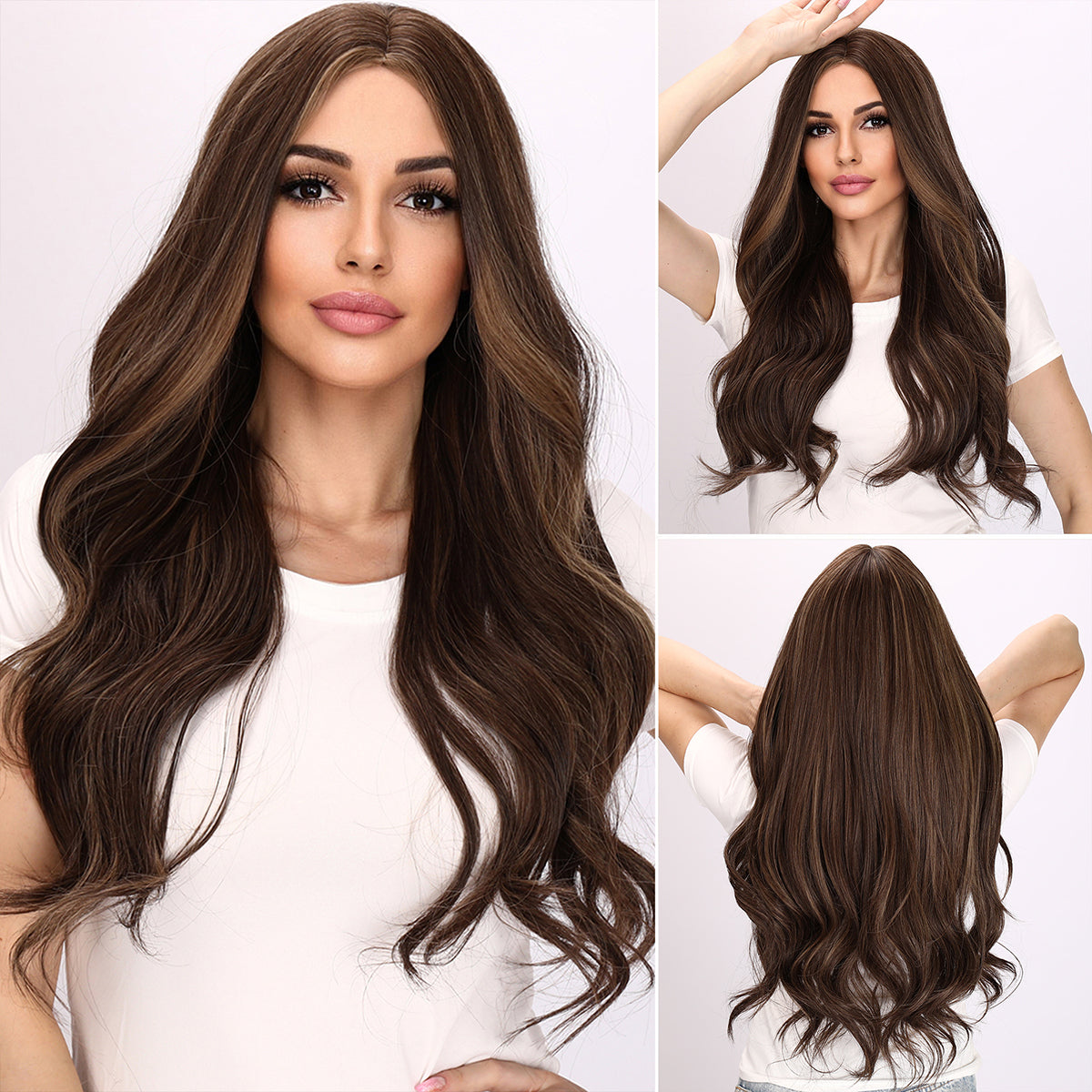 Ashley | Dark Brown Wig | Body Wave Wig | 26 inch Wig | TM Pop