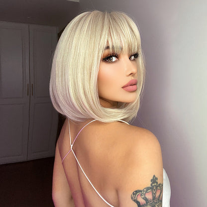 Bailey | Blonde Wig | Straight Bob Wig | 14 inch Wig | TM Pop