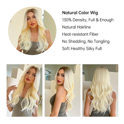 Amiyah | Brown Ombre Blonde | Long Wavy Wigs | 24 inch | LC076-1 | Apn Popinrow
